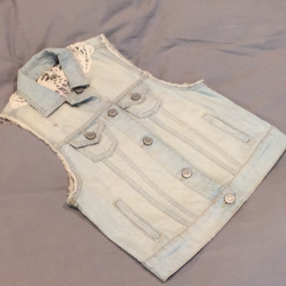 Tokyo Darling juniors stone washed jean vest
